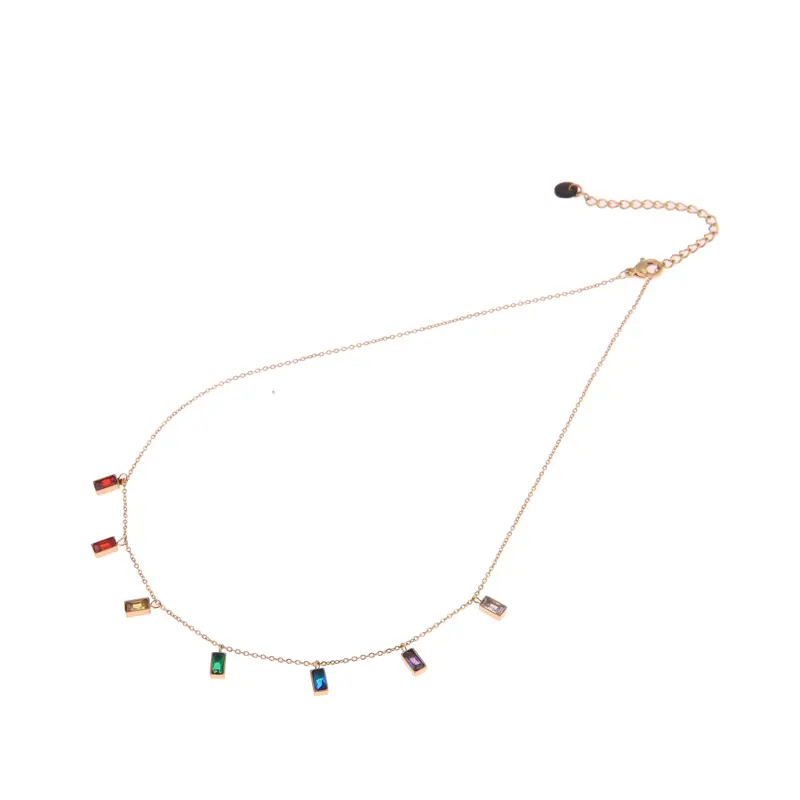 GO Dutch Label Ketting multi stone drops  Goud