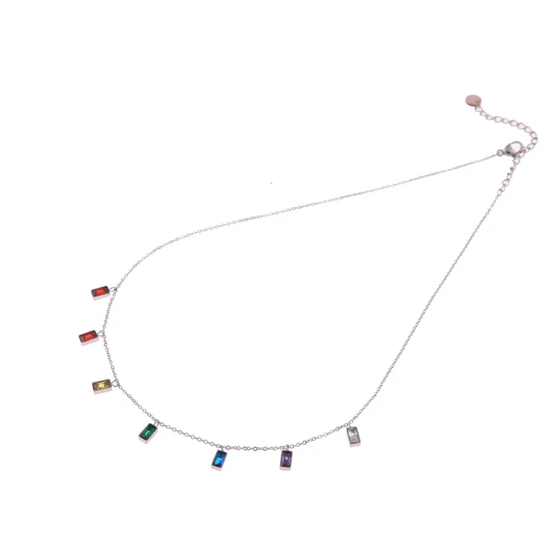 GO Dutch Label Ketting multi stone drops Zilver