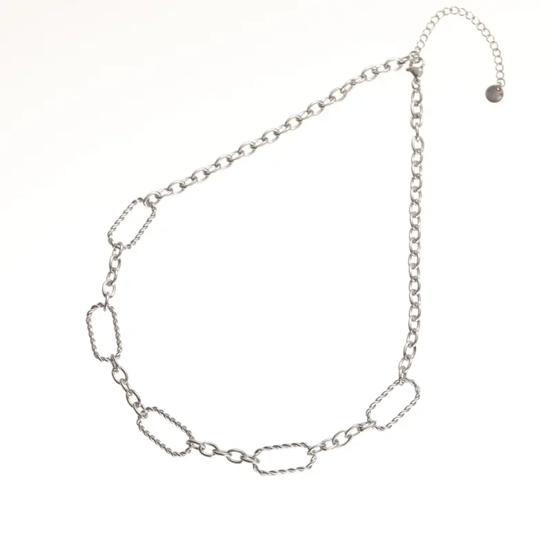 Go Dutch Label Ketting schakel Zilver