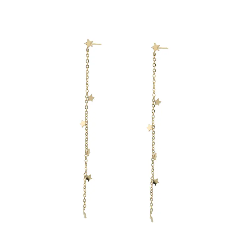 GO Dutch Label oorbel chain stars
