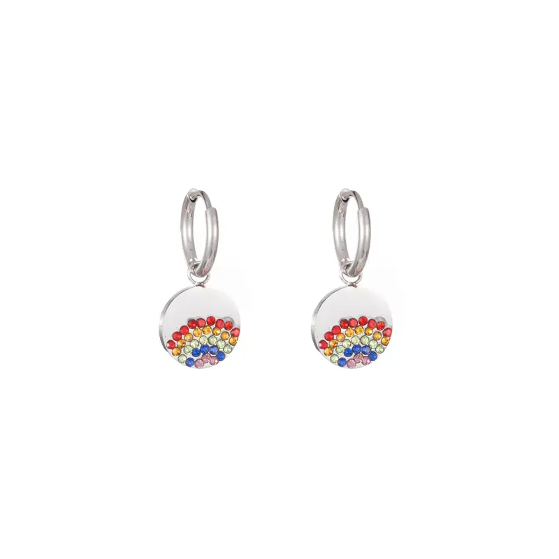 Go Dutch Label Oorbellen Creool Disc Multi