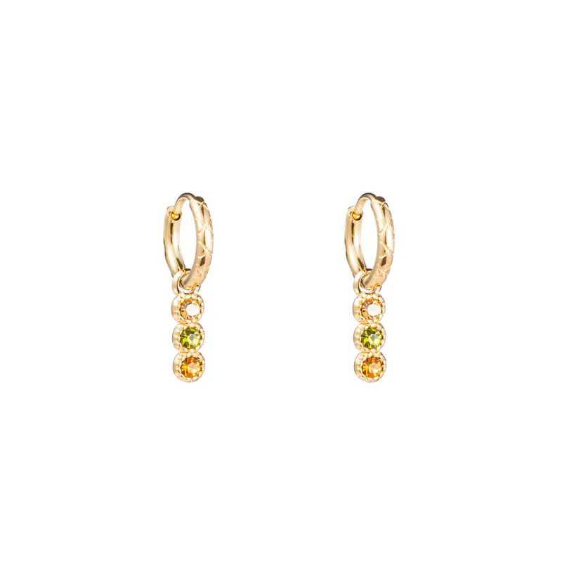 Go Dutch Label Oorhangers 3 stenen