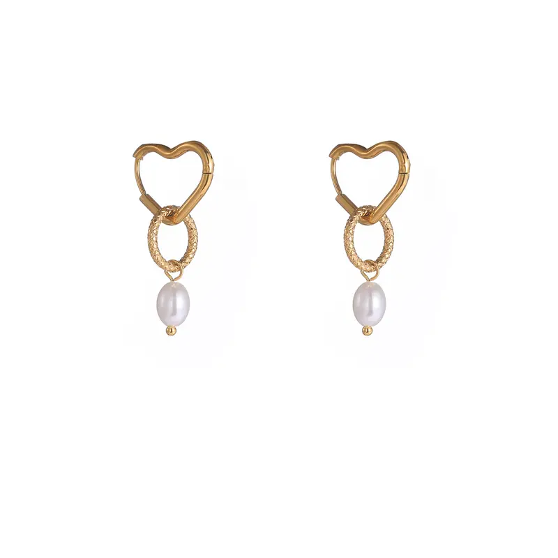 Go Dutch Label Oorhangers Double Pearl Hoop
