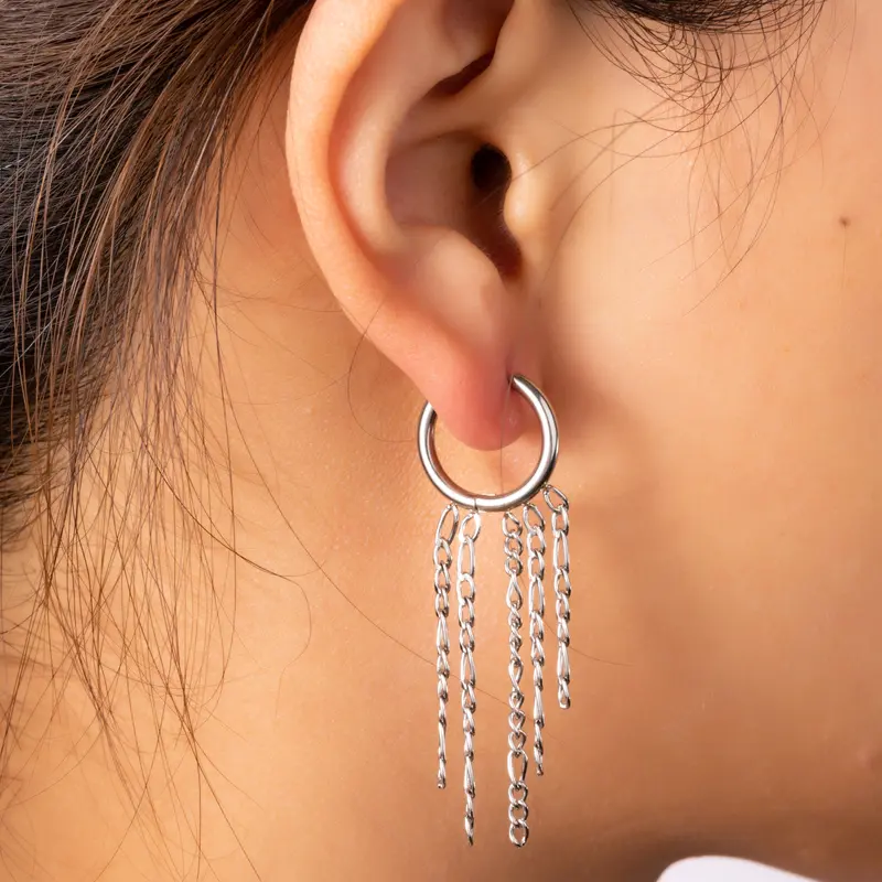 Go Dutch Label Oorhangers flat chain ring