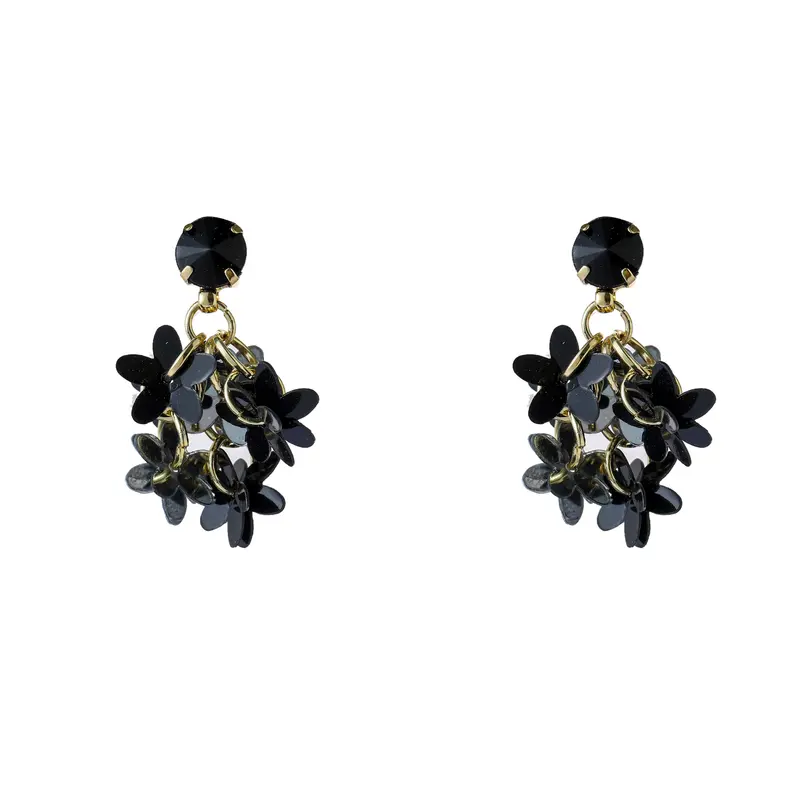 Go Dutch Label Oorhangers Flowers Stud - Goudkleurig