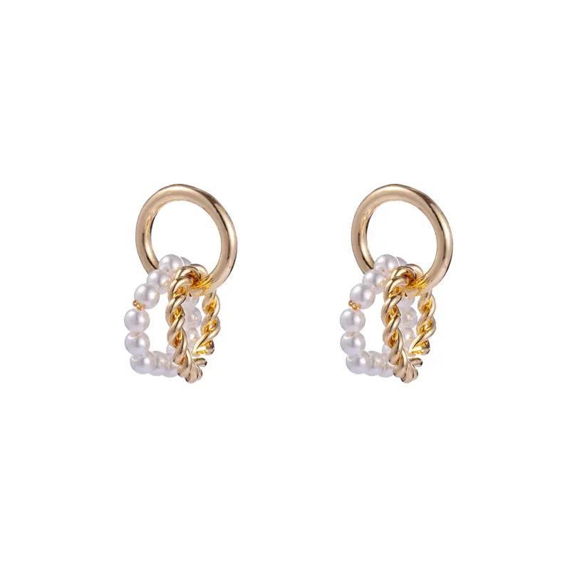 Go Dutch Label Oorhangers ringen parels