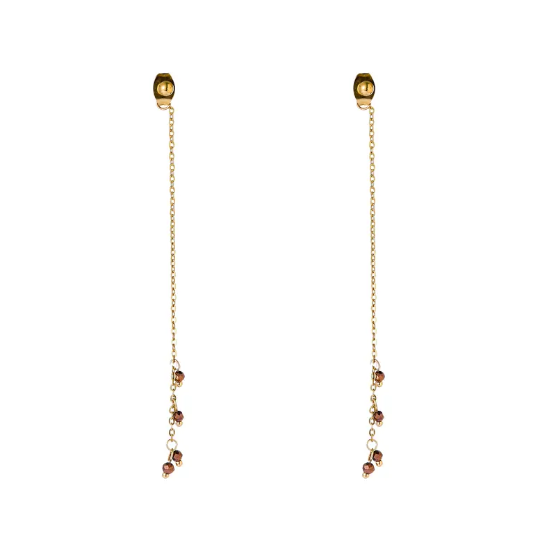 Go Dutch Label Oorhangers Underear Stone Dangle - Goudkleurig