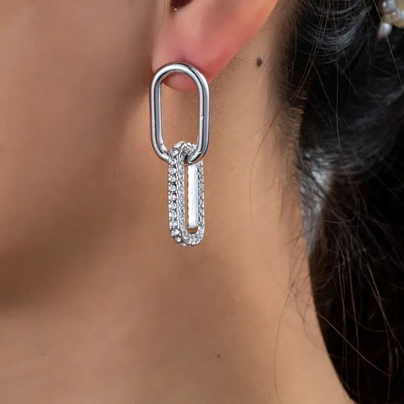 Go Dutch Label Oorknoppen double sparkle chain