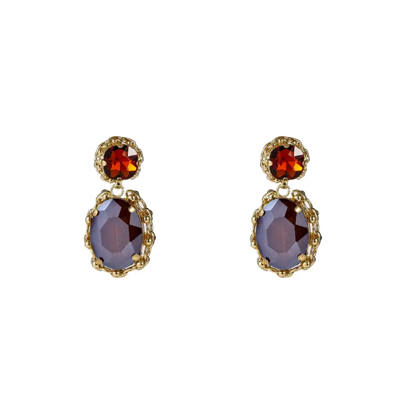Go Dutch Label Oorknoppen Double Stone Drop
