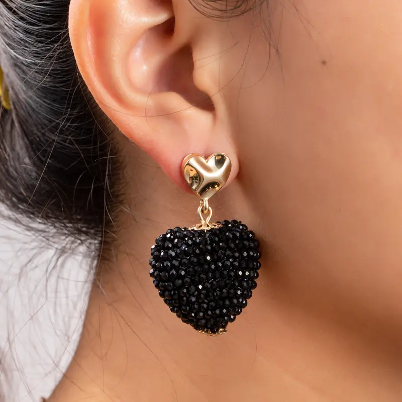 Go Dutch Label Oorknoppen full on beads hartje