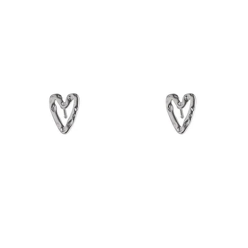 Go Dutch Label Oorknoppen Hammered Heart Stud