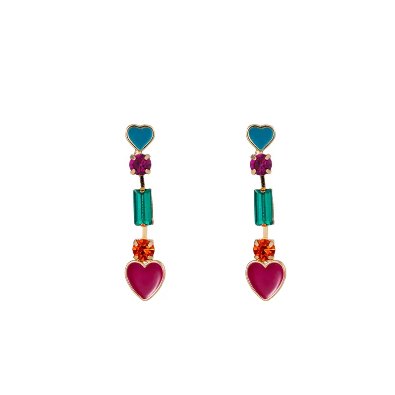 Go Dutch Label Oorknoppen heart drop stone