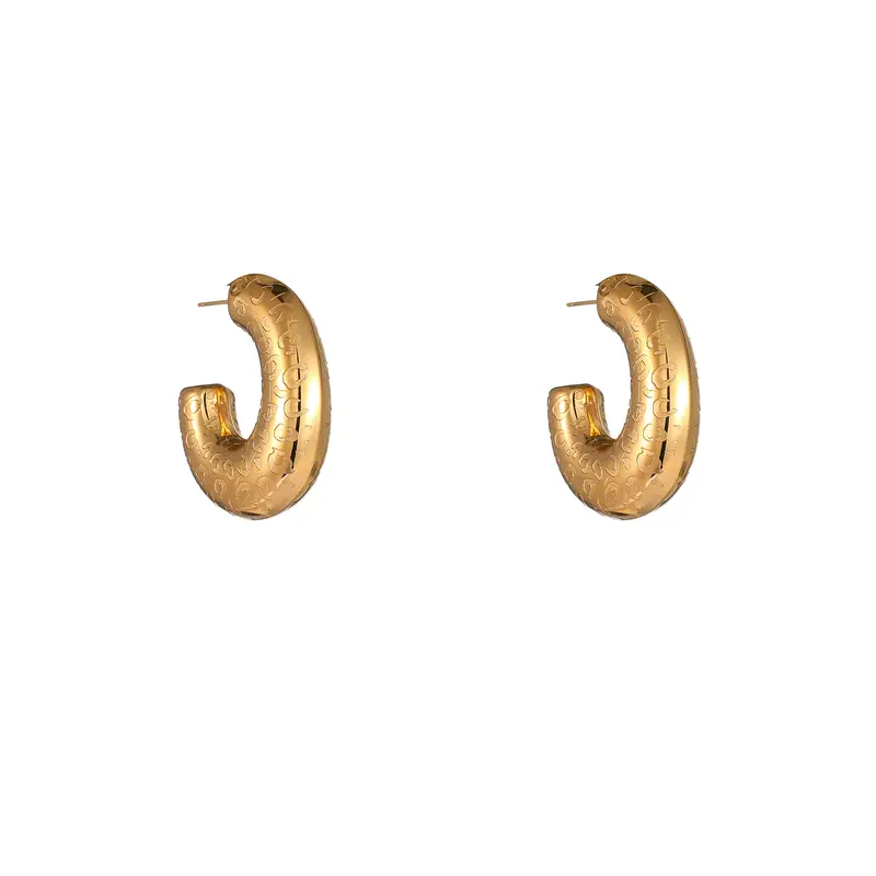 Go Dutch Label Oorknoppen Leopard Hollow Hoop