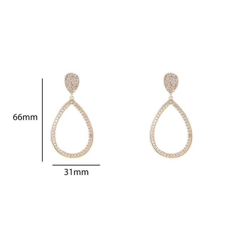 Go Dutch Label Oorknoppen Open Drop Dangle Goud