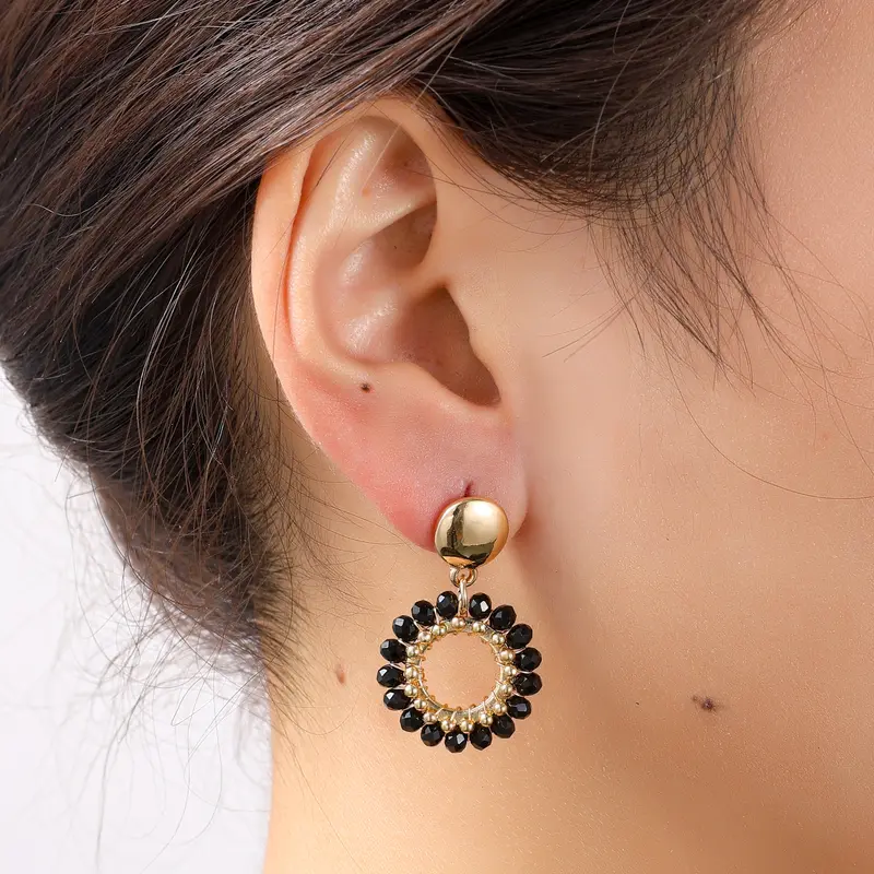 Go Dutch Label Oorknoppen Round Dangle Goud