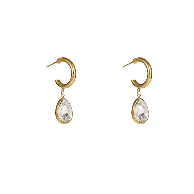 Go Dutch Label Oorknoppen Stone Hoop
