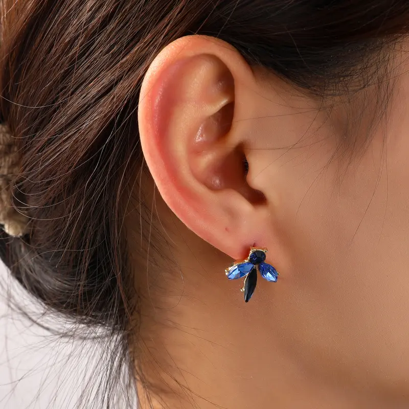 Go Dutch Label Oorknoppen Stone Stud Goud