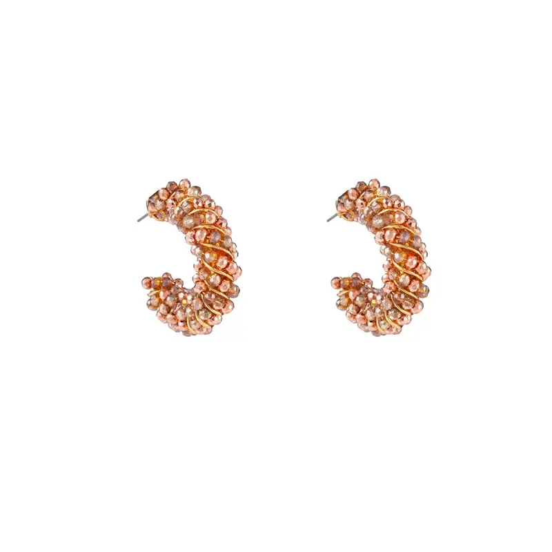 Go Dutch Label Oorknoppen twisted beads hoop