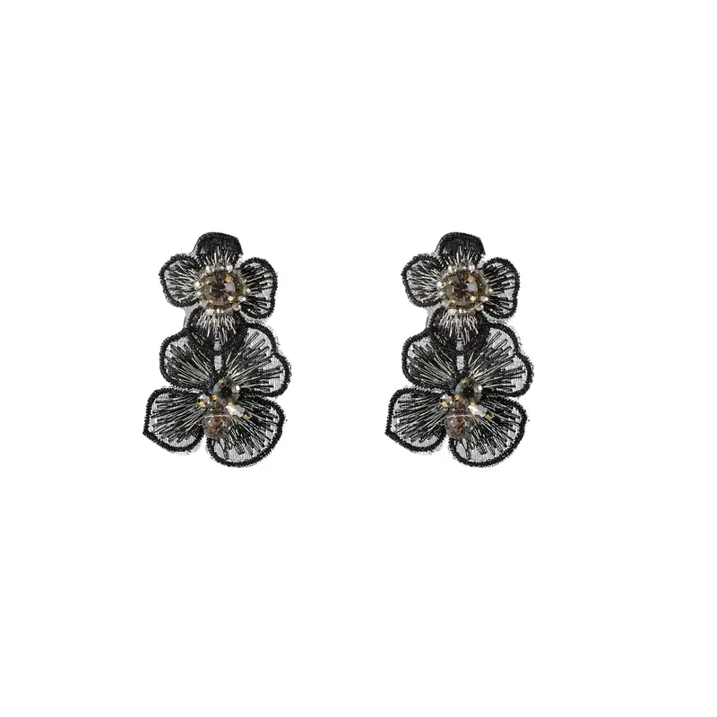 Go Dutch Label Oorknoppen Two Flowers Dangle