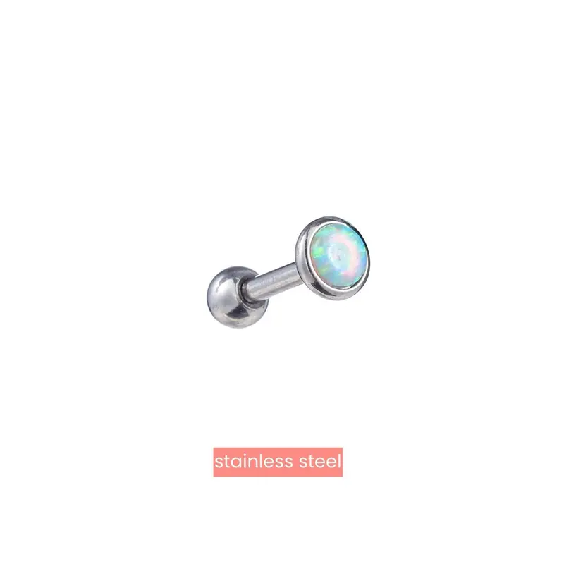 Go Dutch Label Oorknoppen Witte steen