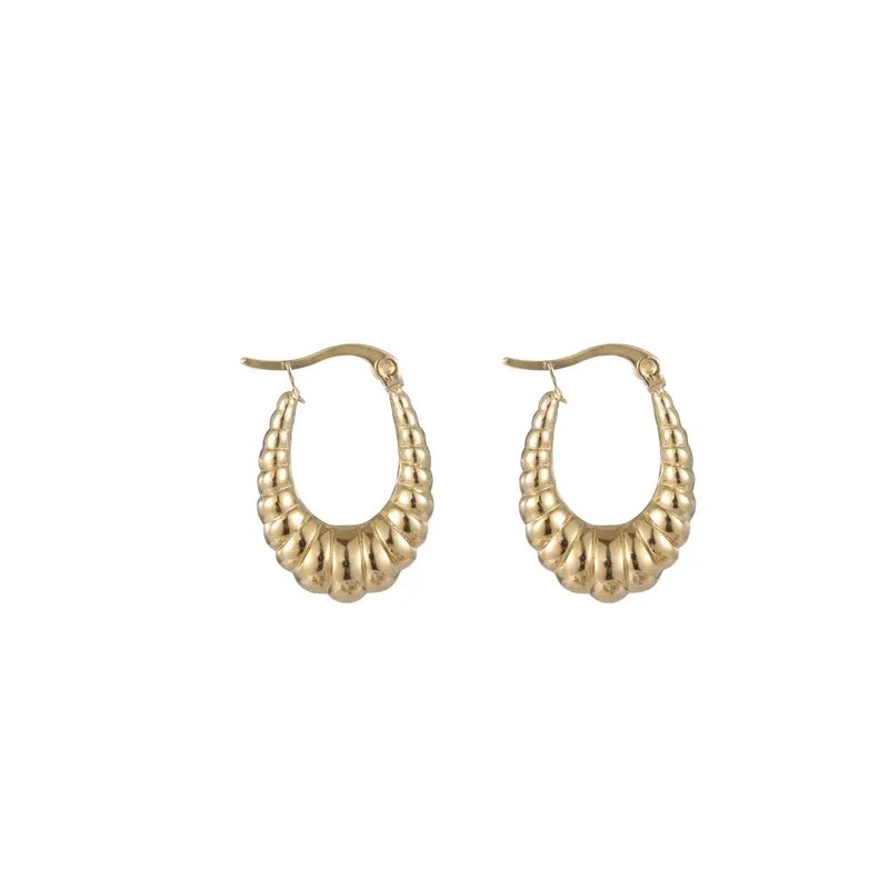 Go Dutch Label Oorring ovaal hoop bewerkt
