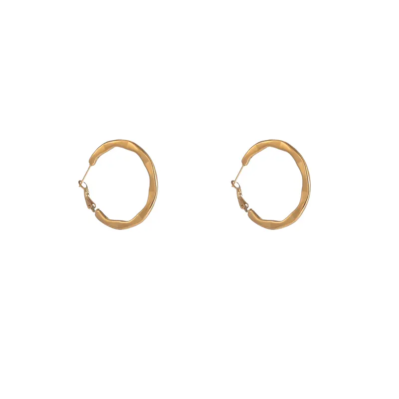 Go Dutch Label Oorringen Dented Hollow Hoop - 40mm
