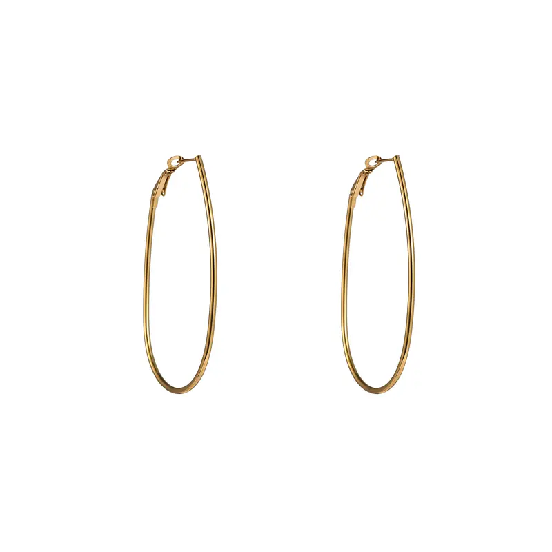 Go Dutch Label Oorringen Fine Oval Hoop - 70mm