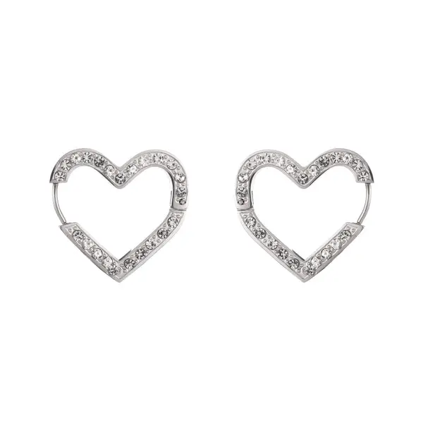 Go Dutch Label Oorringen hart crystal steen