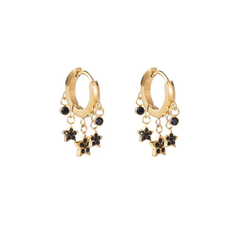 Go Dutch Label Oorringen strass sterren