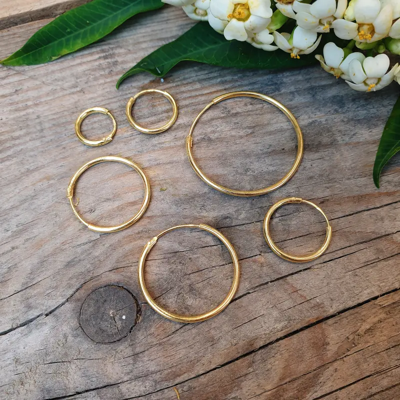 Gold plated oorring