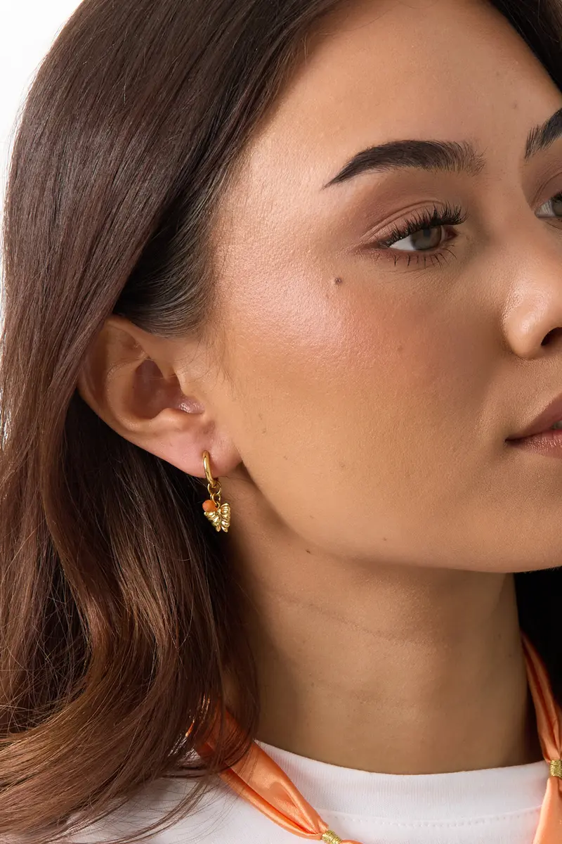 Gouden oorbellen dames - met strikje