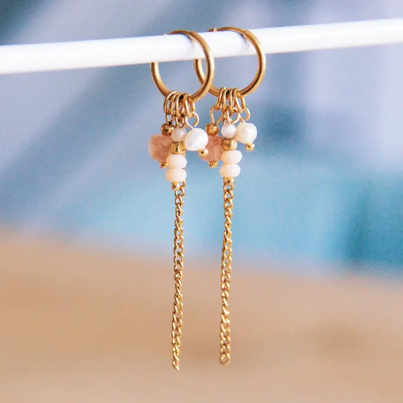 Gouden oorbellen dames - met studs