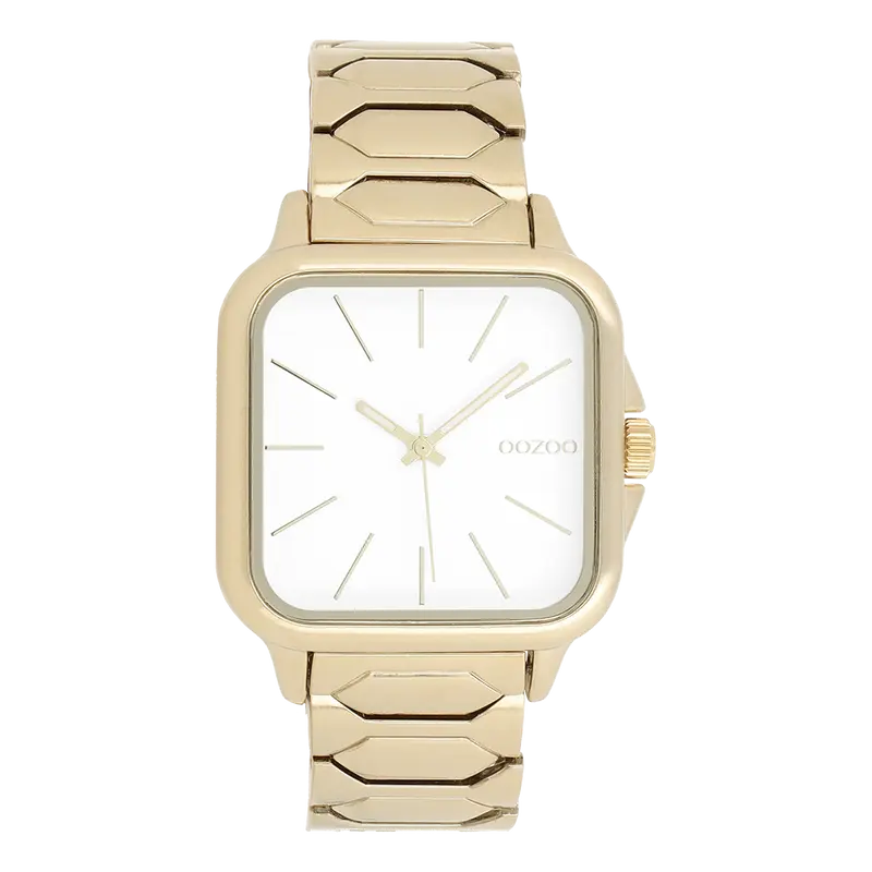 Goudkleurige OOZOO horloge met roestvrijstalen armband - C11605 (44mm)
