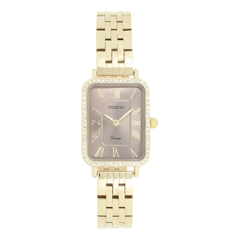 Goudkleurige OOZOO horloge met roestvrijstalen armband - C20415 (24mm)