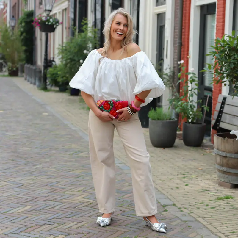 Grace barrel jeans silver