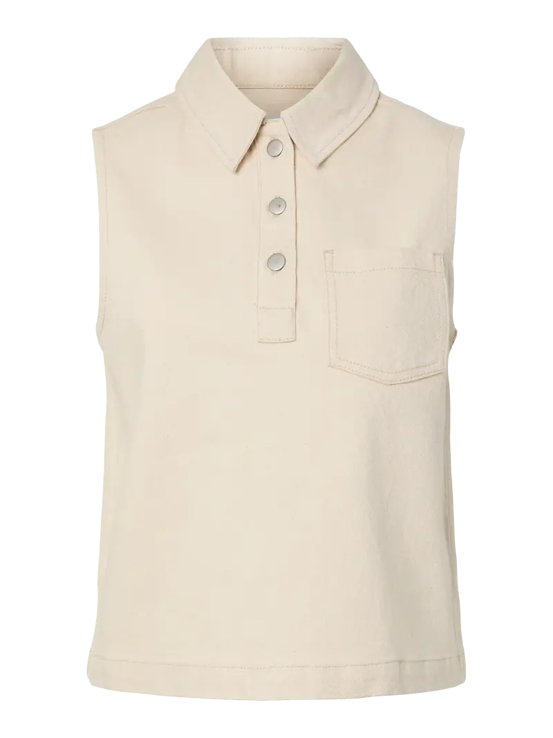 Grace denim spencer top ecru