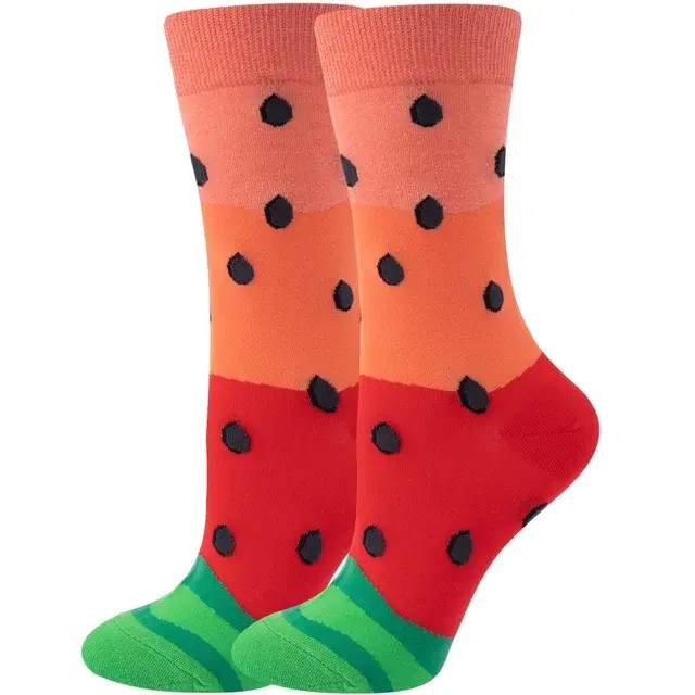Gradient Watermelon Crew Socks