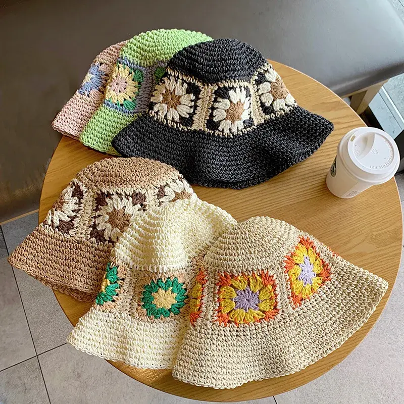 Granny Square Crochet Sun Hat (6 Colours)