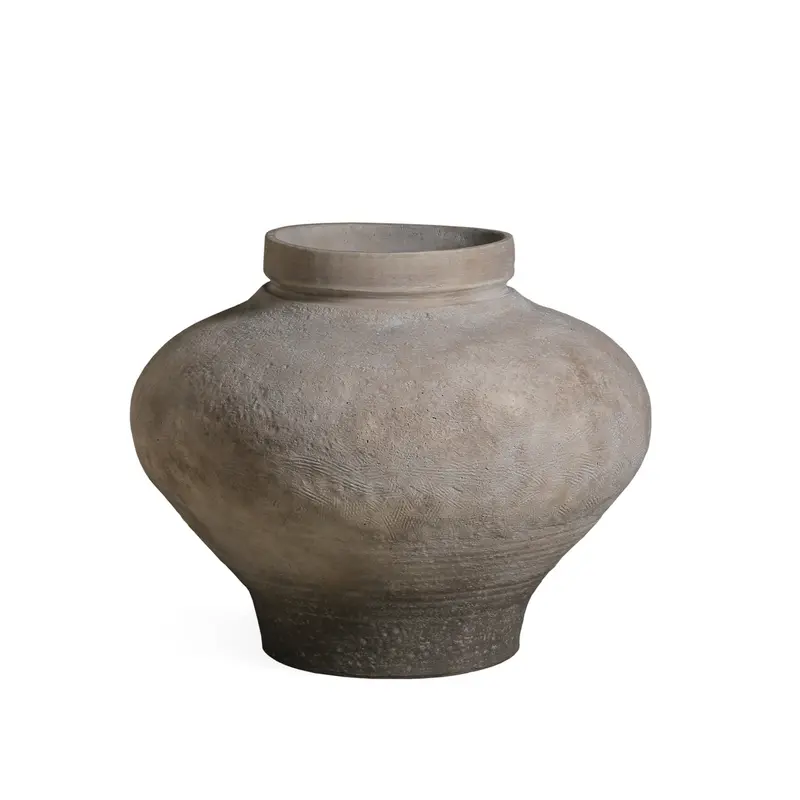 Grote Beige Bloempot Michle Fiber Cement Small PTMD