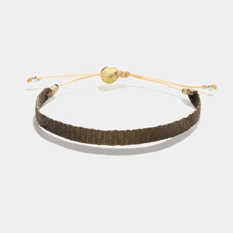 Guanabana Handmade Woven Bracelet Olive Green