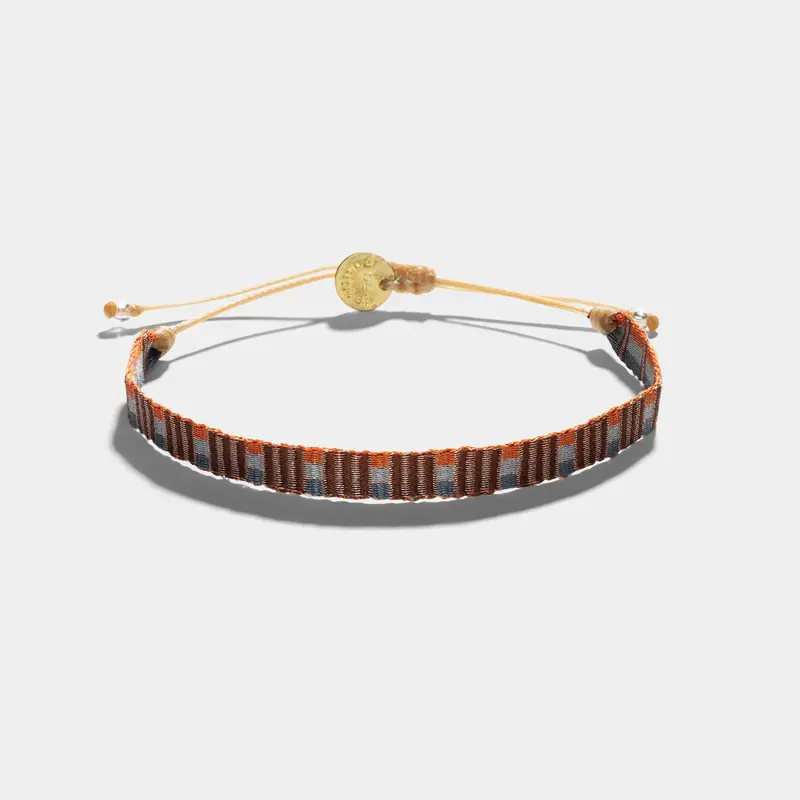 Guanabana Woven Bracelet – Argentina Brown, Grey & Orange