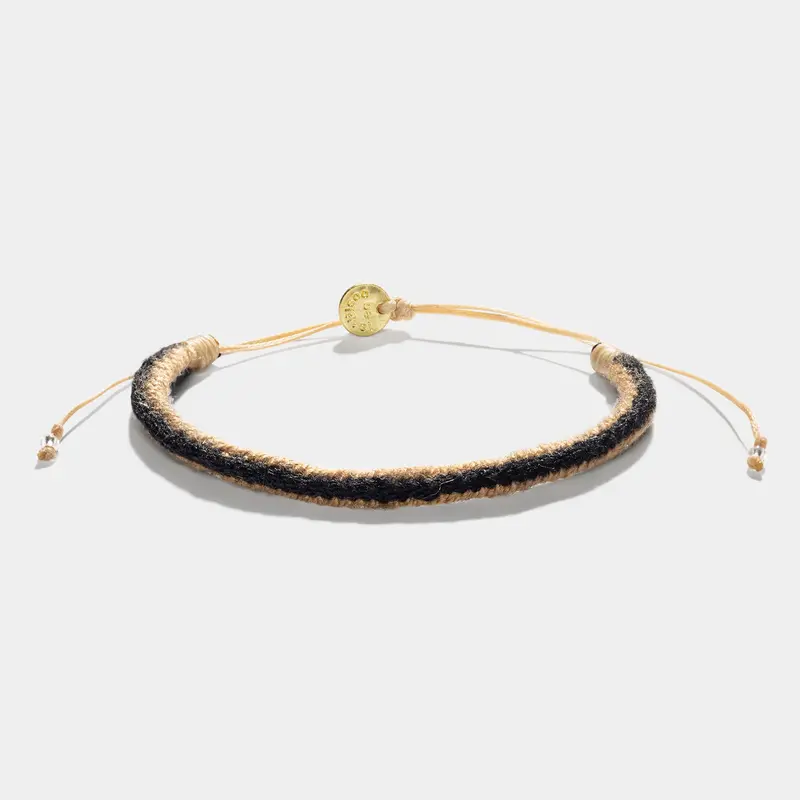 Guanabana Woven Bracelet – Black Beige Argantina