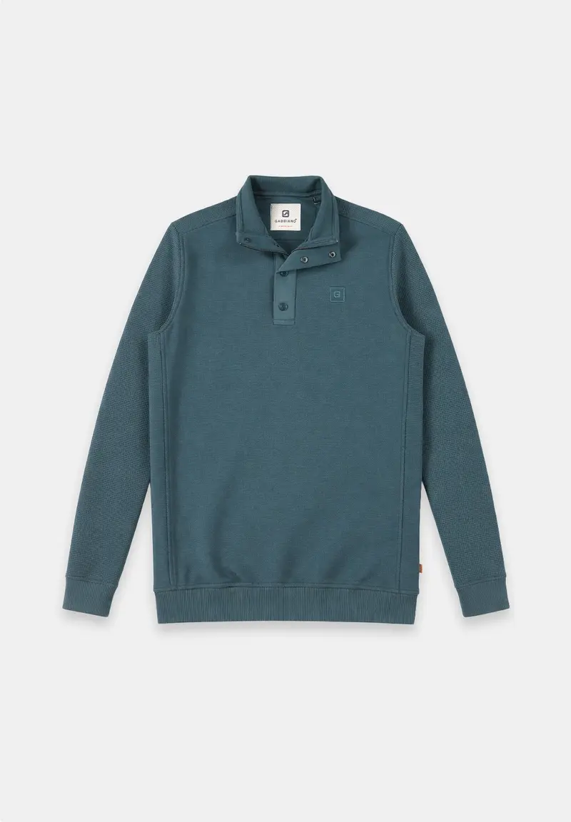 Half zip jacquard sweater