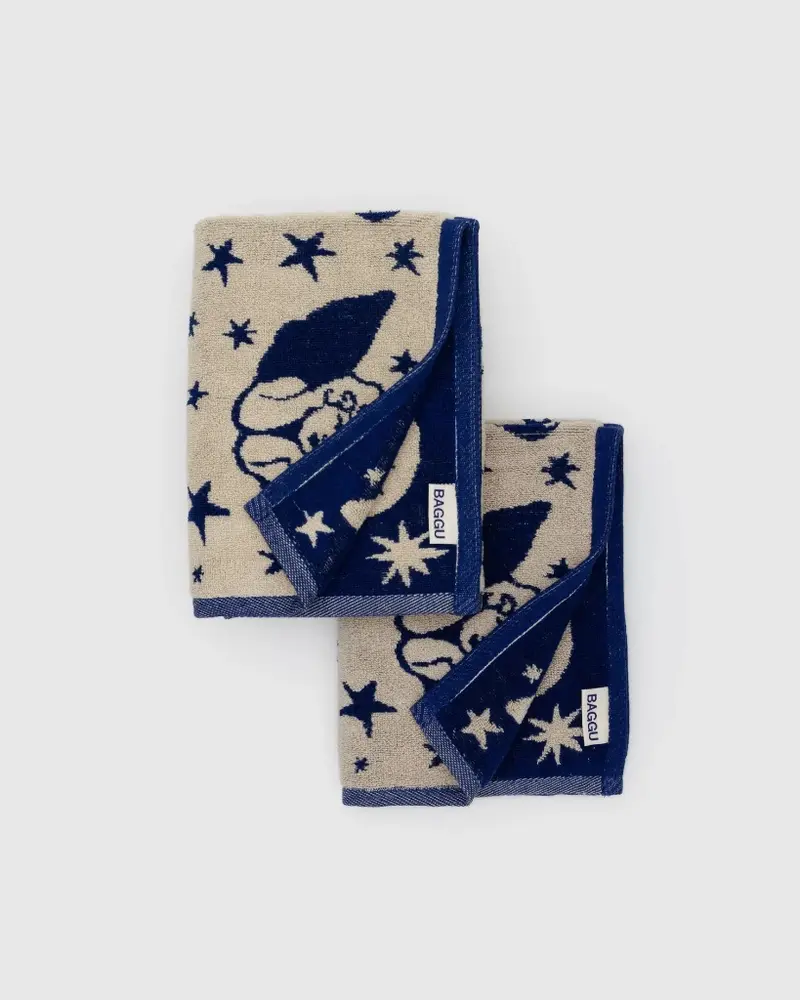 Hand Towel Set Of Two - Cherub Bows