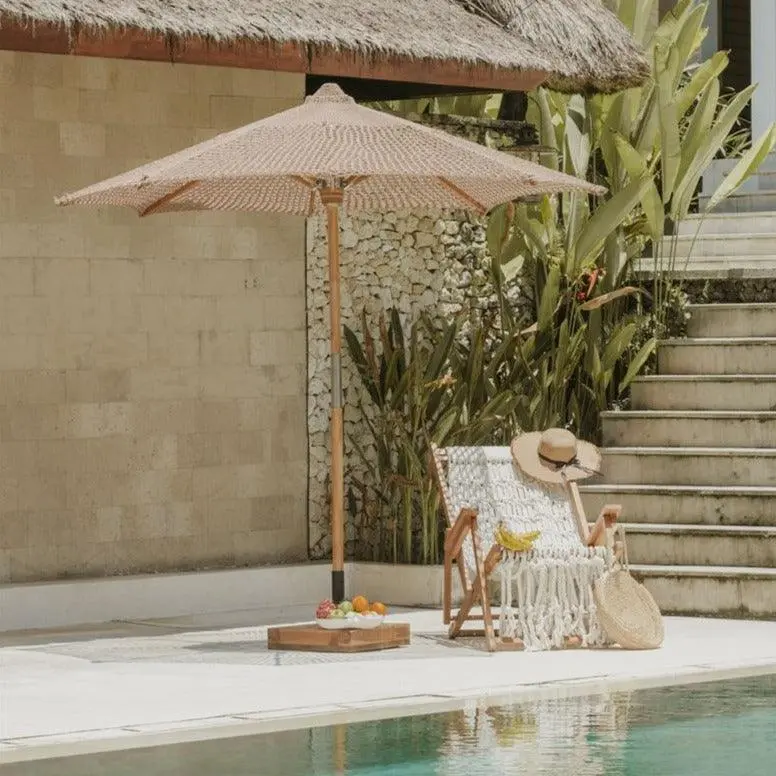 Handgeknoopte Parasol - Pacific Sand Rond - 250cm