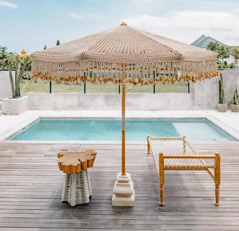 Handgeknoopte Parasol - Woodz - 250cm