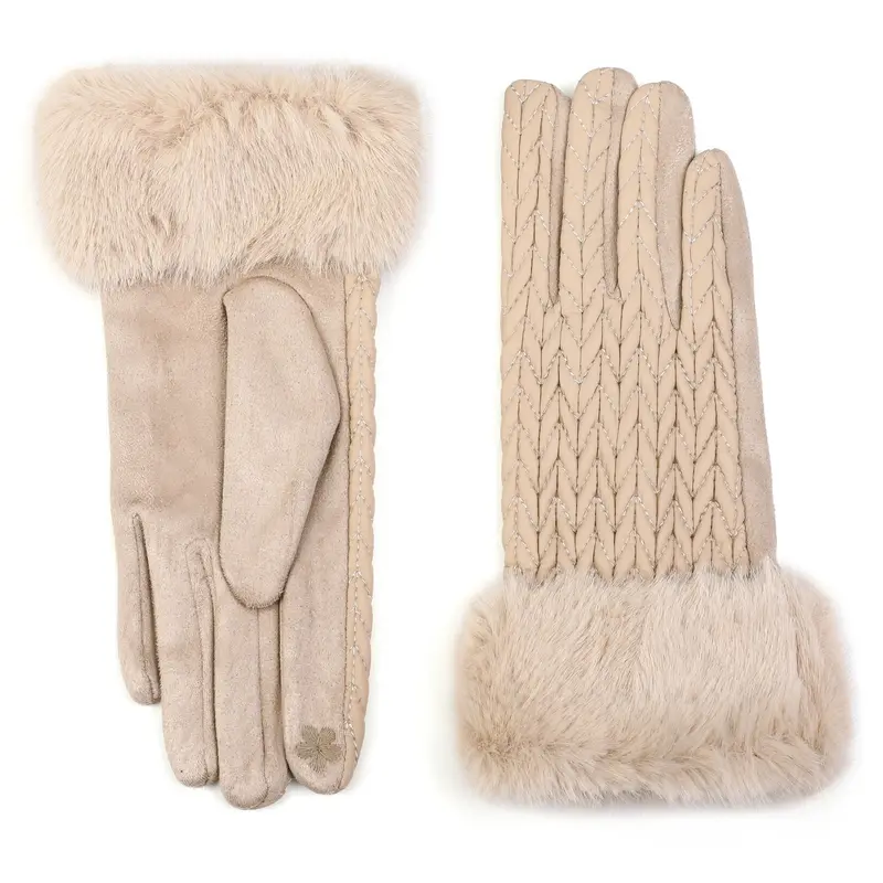 Handschoenen set-van-2 beige one-size