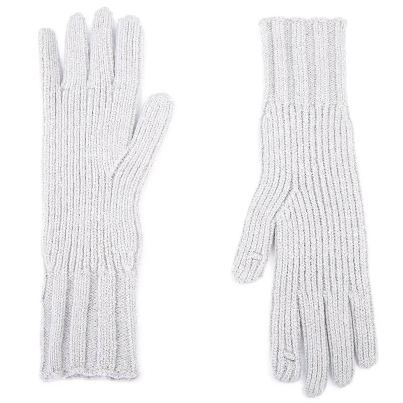 Handschoenen set-van-2 Gebreid lichtgrijs one-size