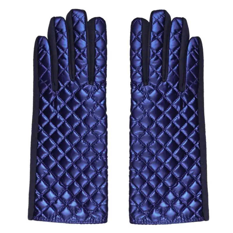 Handschoenen set-van-2 Gestikt Patroon blauw one-size