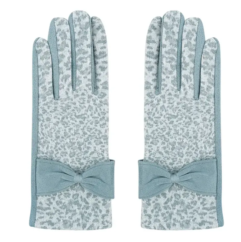 Handschoenen set-van-2 Leopard Chic blauw one-size